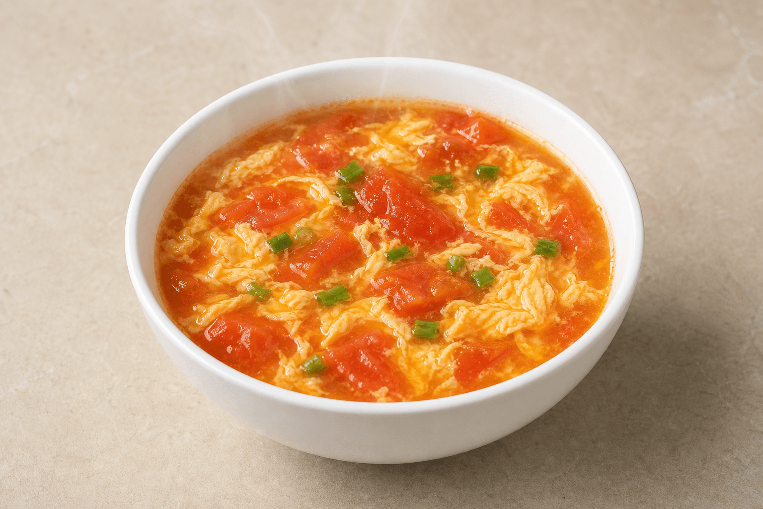 Photorealistic Tomato egg drop soup menu-main p09 food image by VDAMO
