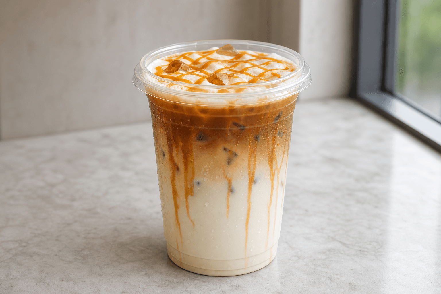 Photorealistic Caramel macchiato menu-main p03 food image by VDAMO