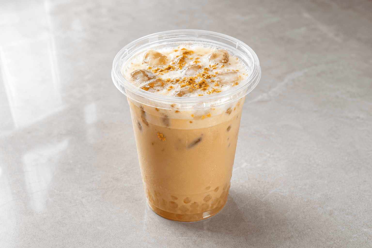Photorealistic Osmanthus latte menu-main p05 food image by VDAMO