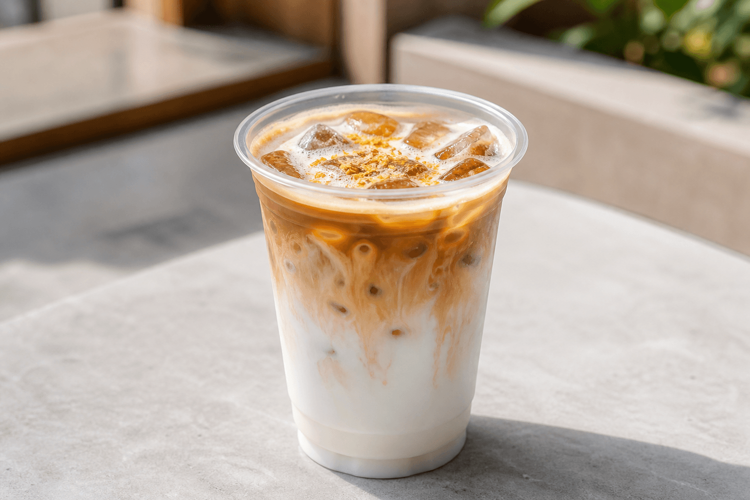 Photorealistic Osmanthus latte menu-main p10 food image by VDAMO