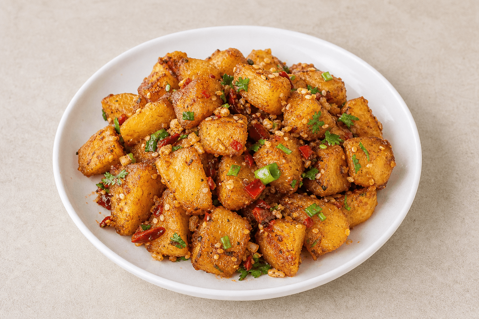 Photorealistic Crispy potato bites menu-main p09 food image by VDAMO