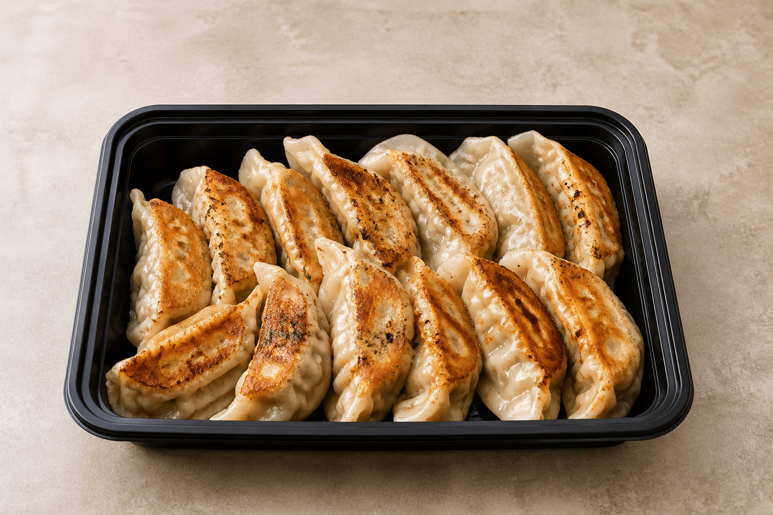 Photorealistic Pan-fried dumplings menu-main p06 food image by VDAMO