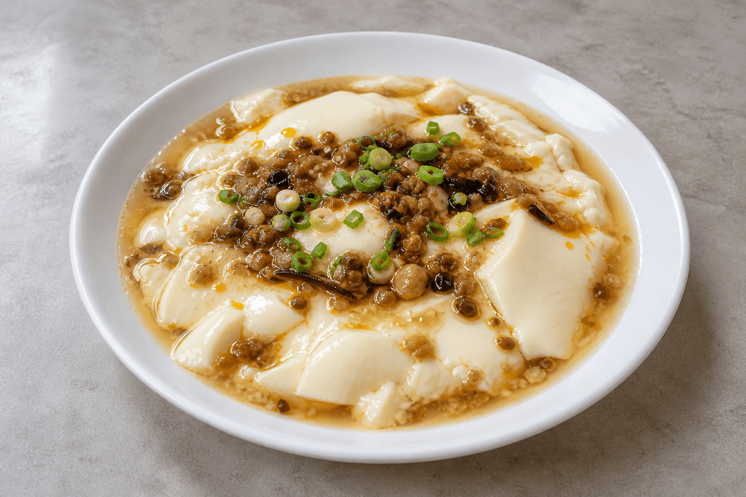 Photorealistic Silken tofu pudding menu-main p01 food image by VDAMO