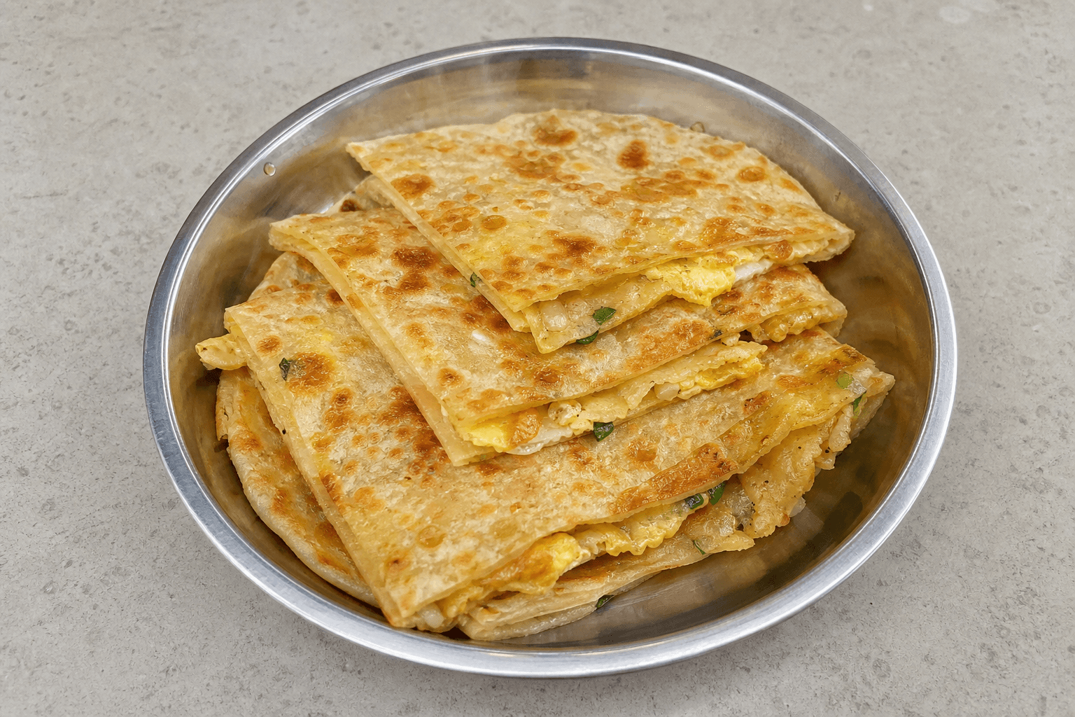 Photorealistic Stuffed egg pancake menu-main p05 food image by VDAMO
