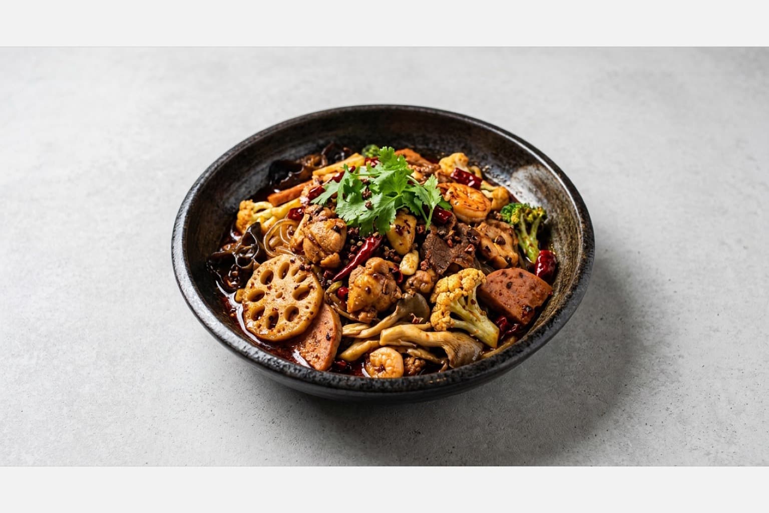 Photorealistic Mala xiangguo menu-main p03 food image by VDAMO