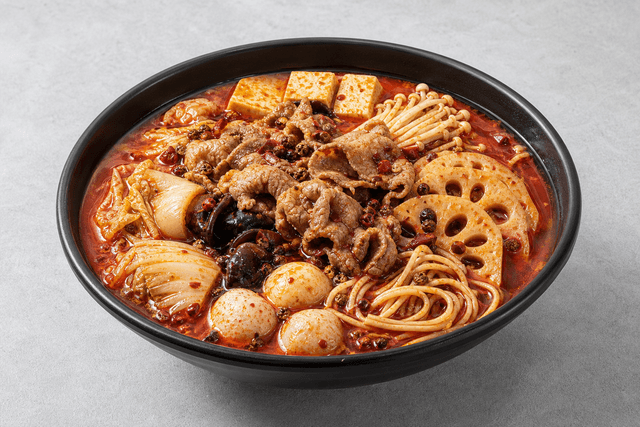 Photorealistic Spicy mala hot pot menu-main p04 food image by VDAMO