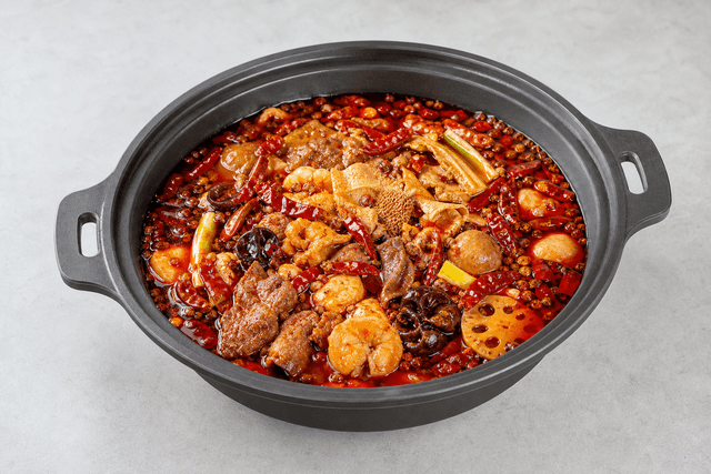 Photorealistic Spicy mala hot pot menu-main p06 food image by VDAMO