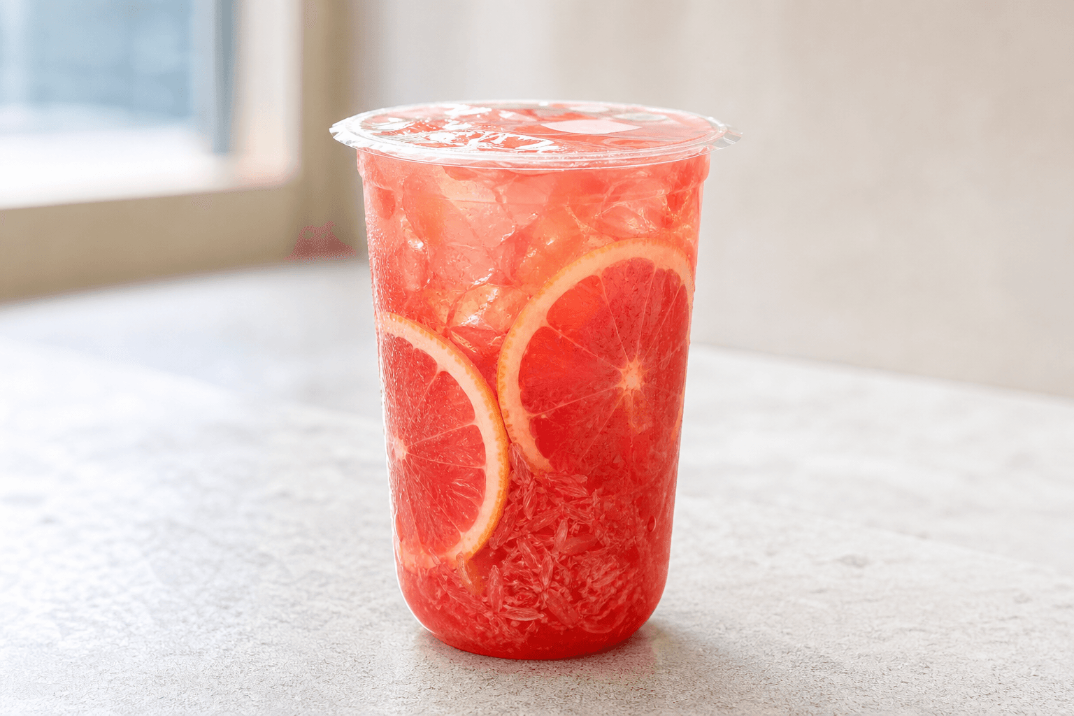 Photorealistic Grapefruit fruit tea menu-main p10 food image by VDAMO