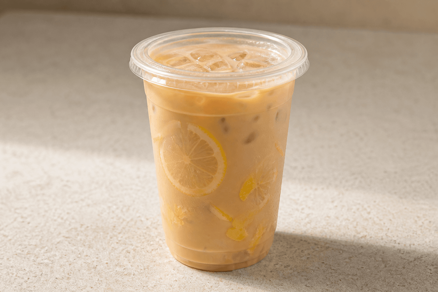 Photorealistic Lemon milk tea menu-main p08 food image by VDAMO