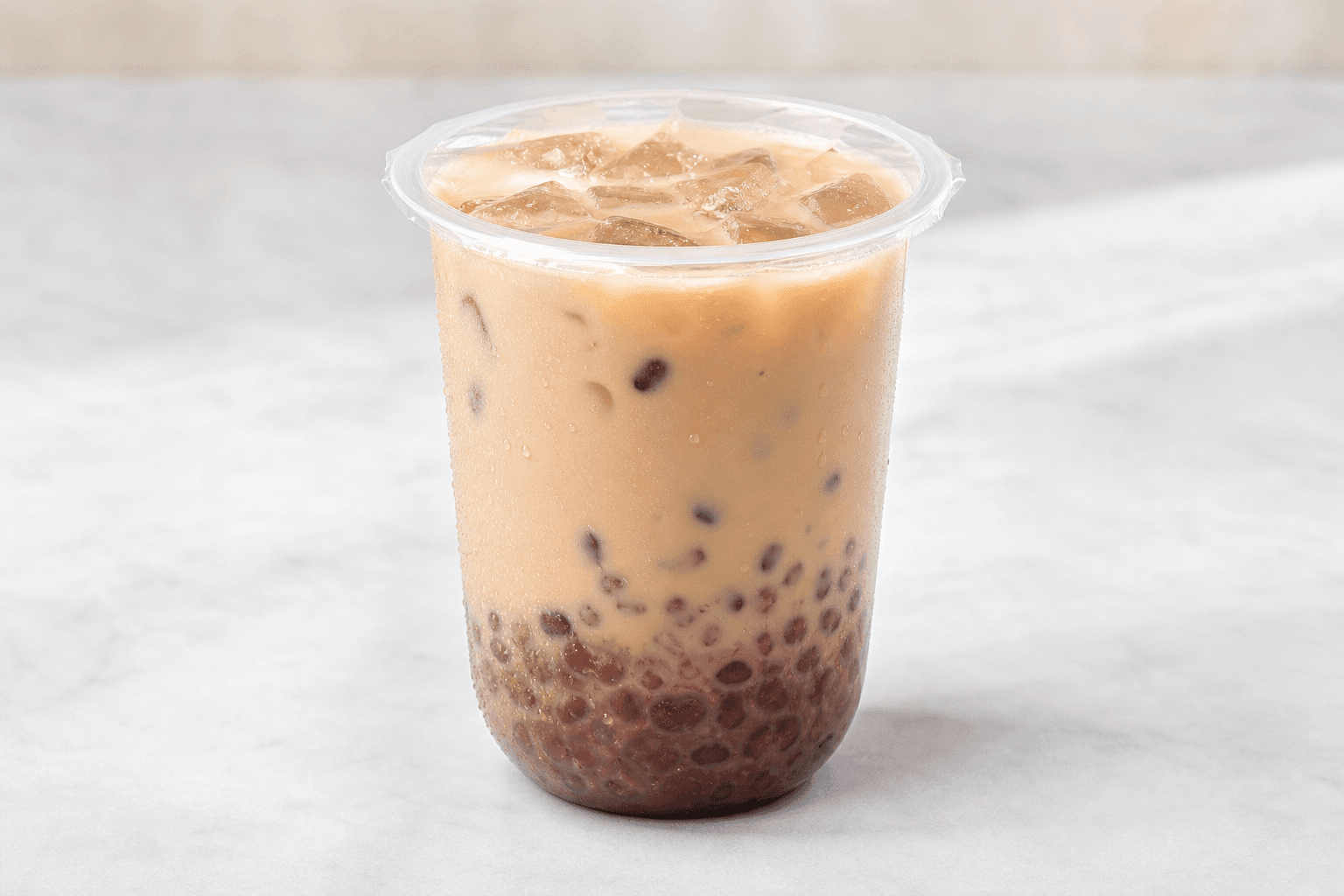 Photorealistic Red bean milk tea menu-main p06 food image by VDAMO