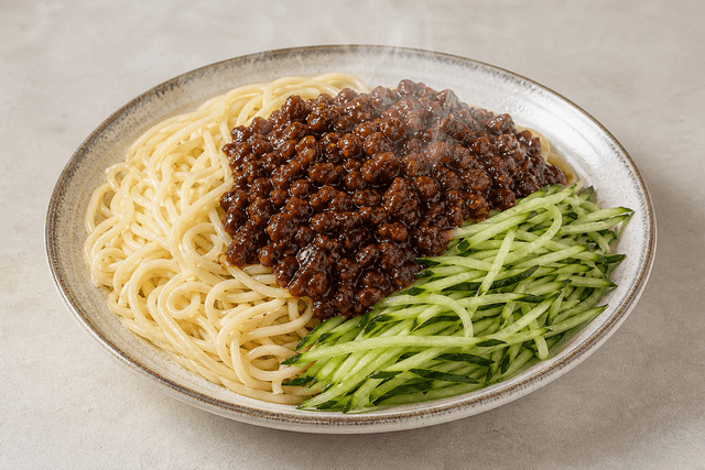Photorealistic Beijing zhajiangmian menu-main p10 food image by VDAMO