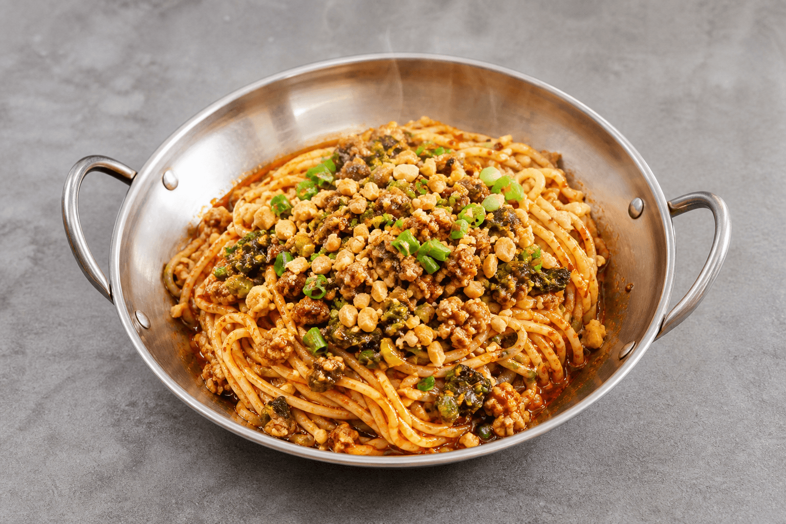 Photorealistic Dan dan noodles menu-main p05 food image by VDAMO