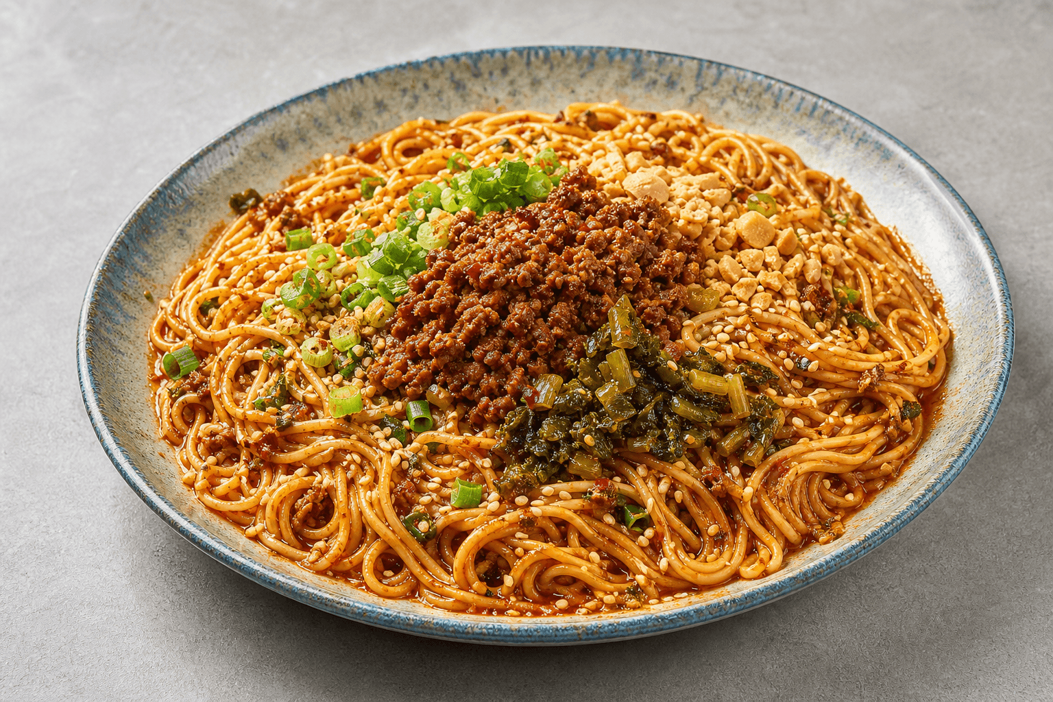 Photorealistic Dan dan noodles menu-main p10 food image by VDAMO