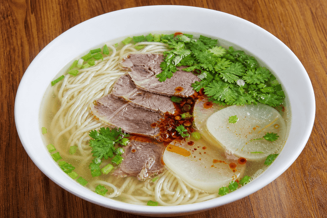 Photorealistic Lanzhou beef noodles menu-main food image by VDAMO