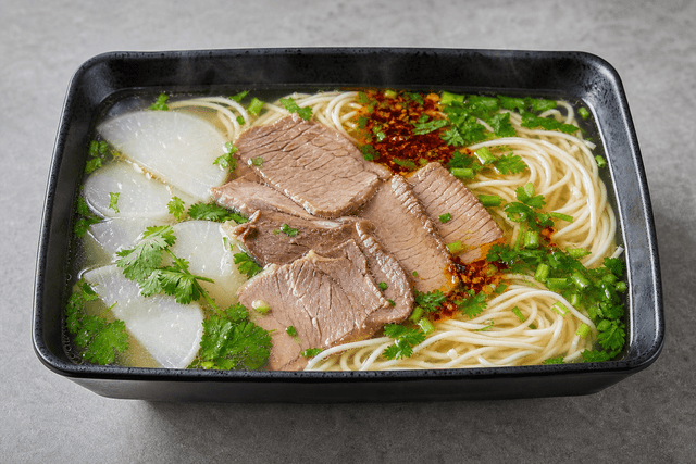 Photorealistic Lanzhou beef noodles menu-main p02 food image by VDAMO