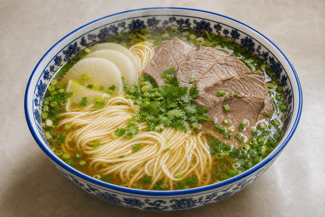 Photorealistic Lanzhou beef noodles menu-main p03 food image by VDAMO