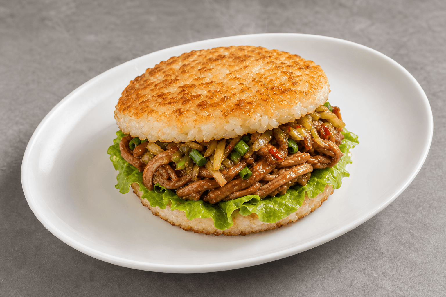 Photorealistic Rice burger menu-main p03 food image by VDAMO