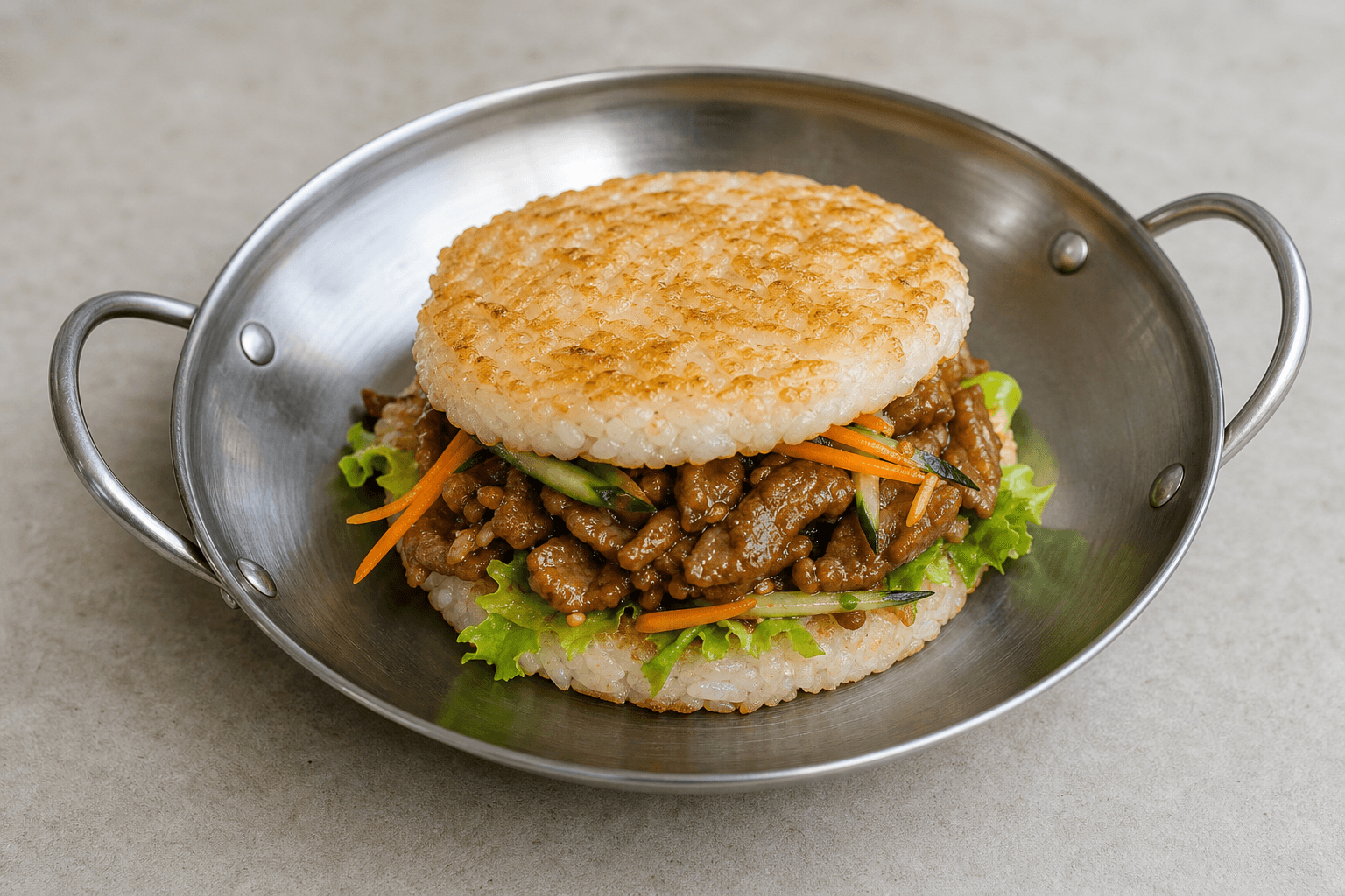 Photorealistic Rice burger menu-main p05 food image by VDAMO