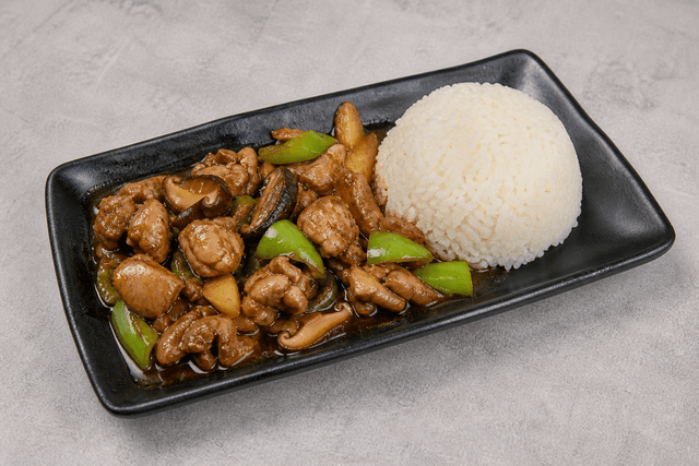 Photorealistic Braised chicken rice menu-main p02 food image by VDAMO