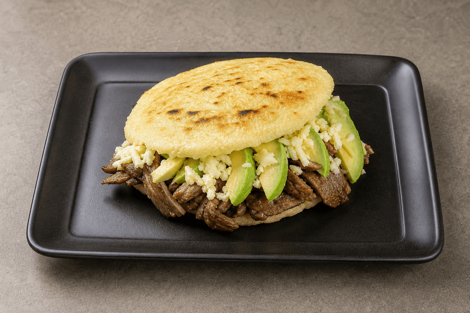 Photorealistic Arepa menu-main p02 food image by VDAMO
