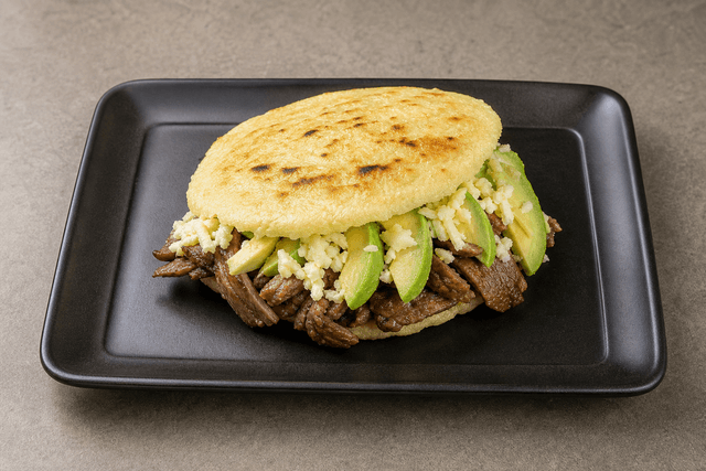 Photorealistic Arepa menu-main p02 food image by VDAMO