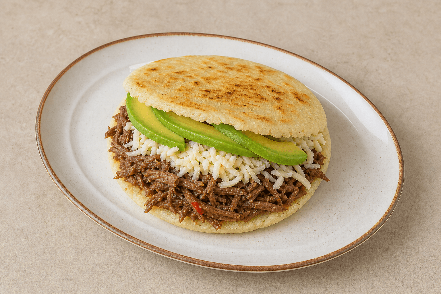 Photorealistic Arepa menu-main p03 food image by VDAMO