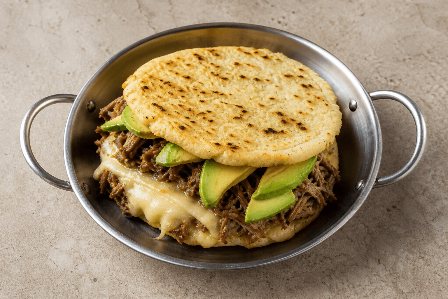 Photorealistic Arepa menu-main p05 food image by VDAMO