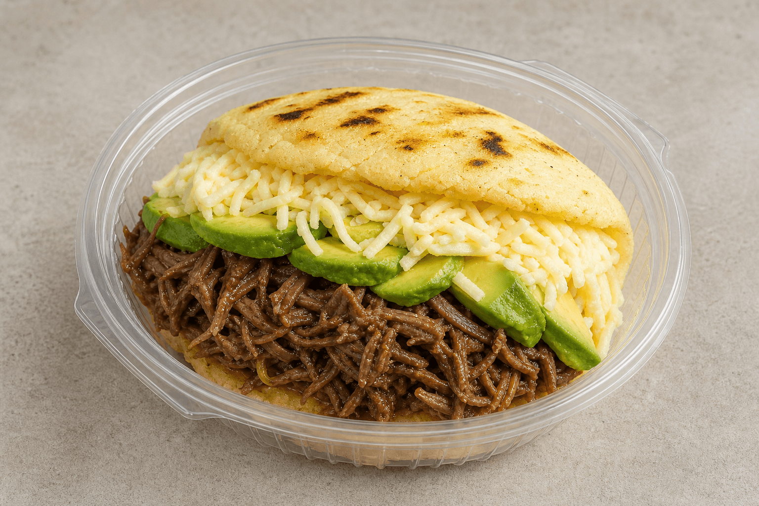 Photorealistic Arepa menu-main p07 food image by VDAMO
