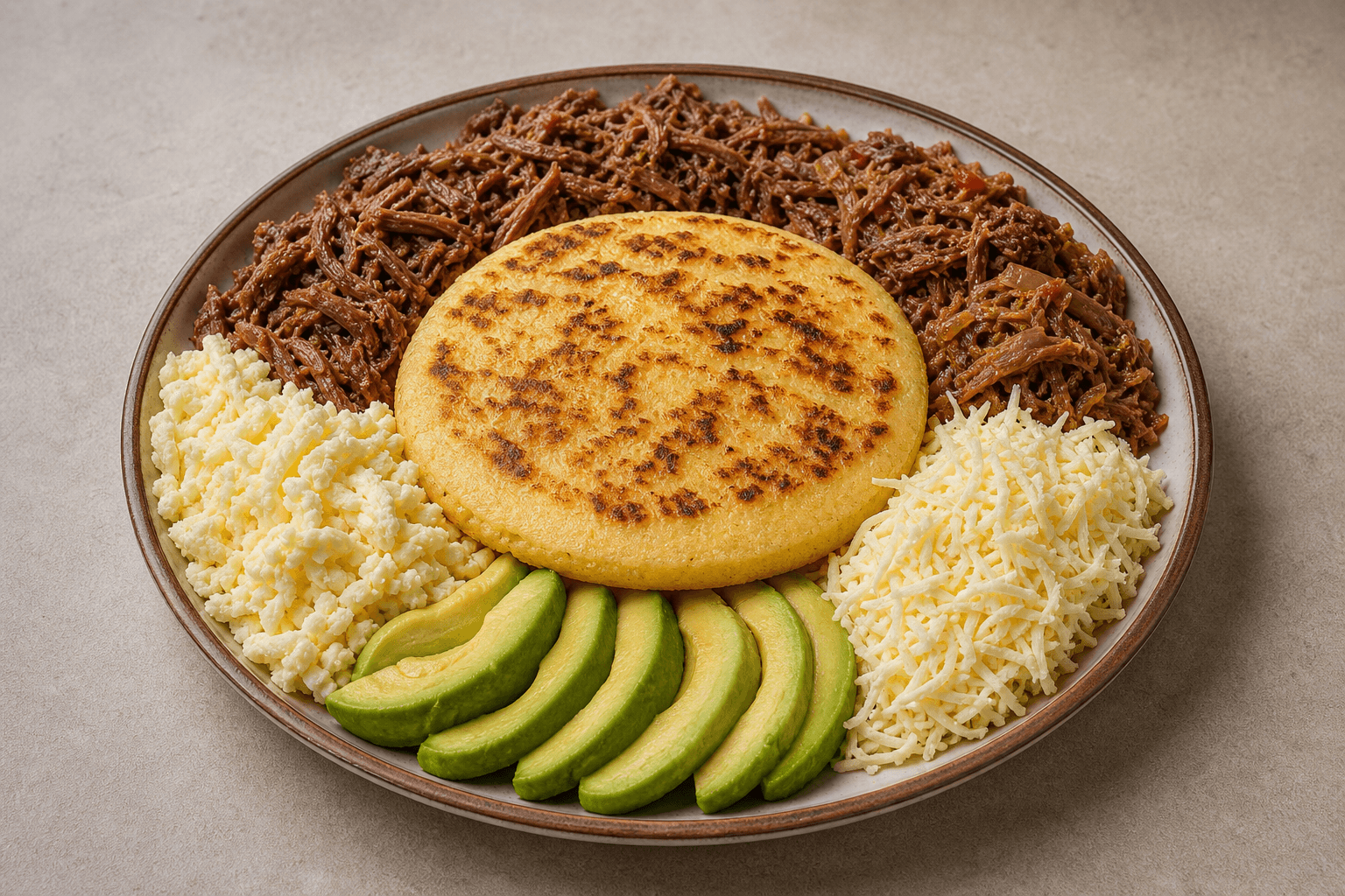 Photorealistic Arepa menu-main p10 food image by VDAMO