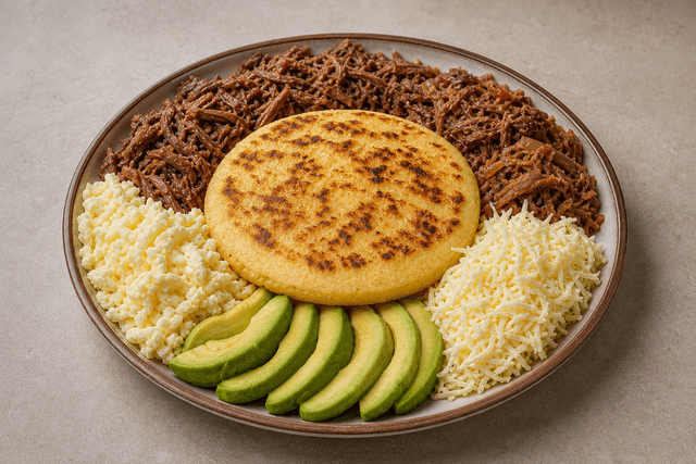 Photorealistic Arepa menu-main p10 food image by VDAMO