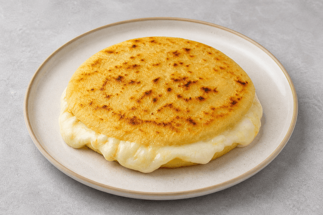 Photorealistic Arepa con queso menu-main p05 food image by VDAMO