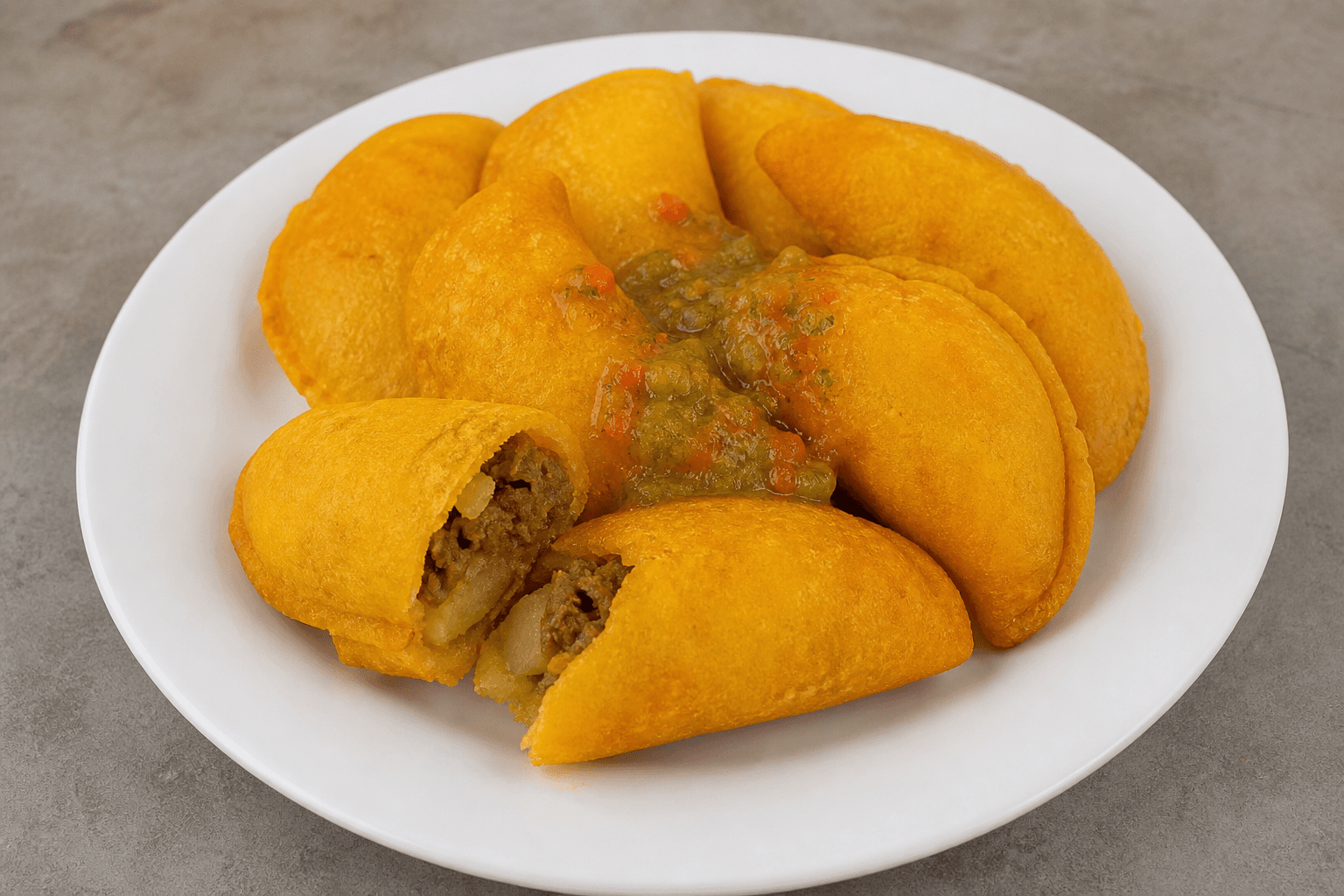 Photorealistic Colombian empanadas menu-main p01 food image by VDAMO