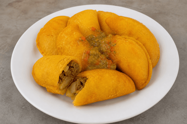 Photorealistic Colombian empanadas menu-main p01 food image by VDAMO