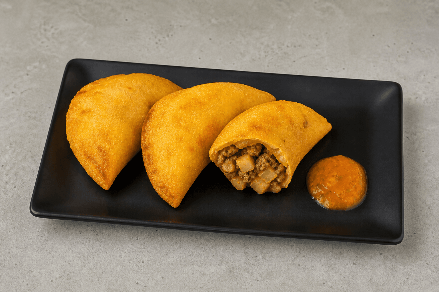 Photorealistic Colombian empanadas menu-main p02 food image by VDAMO