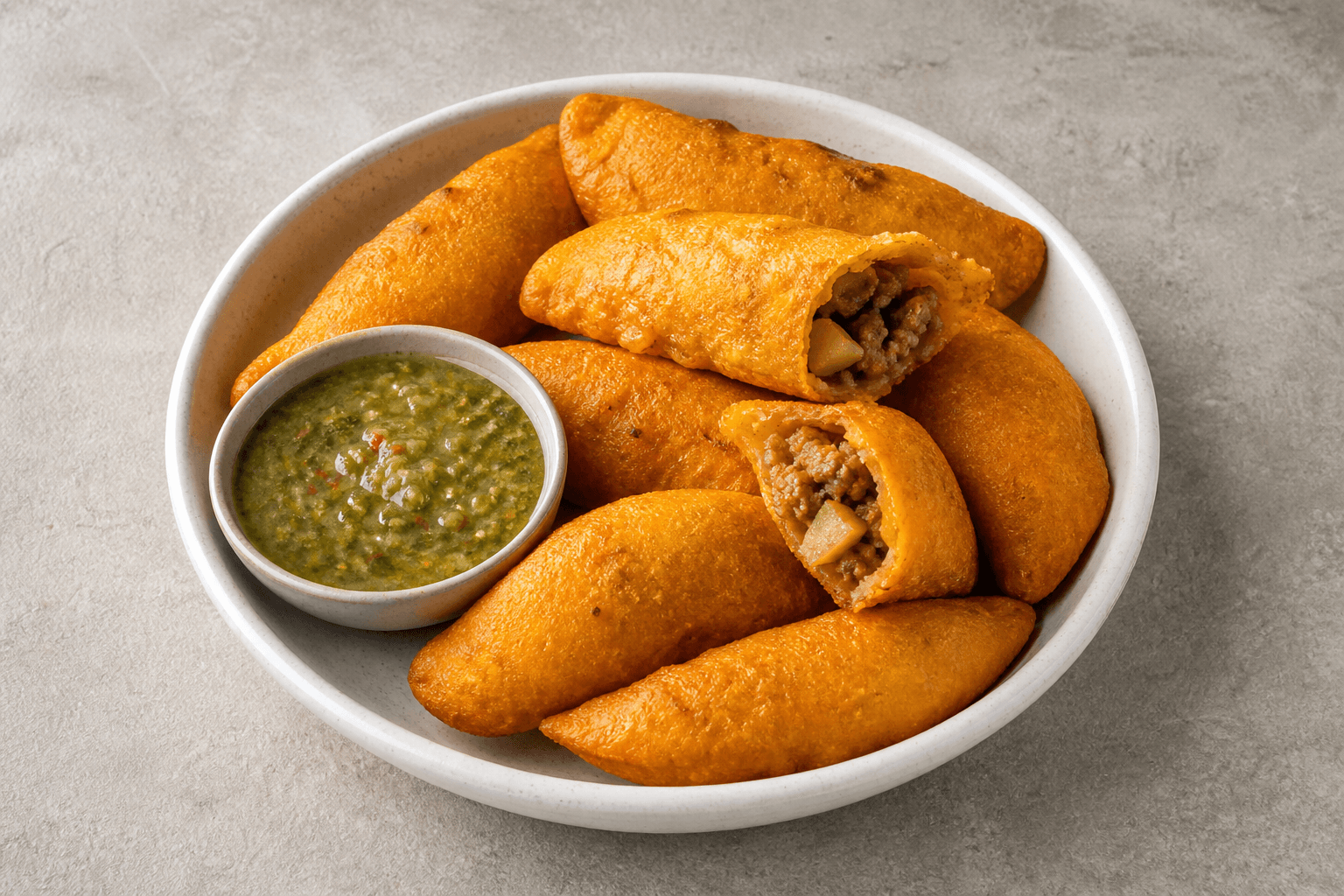 Photorealistic Colombian empanadas menu-main p04 food image by VDAMO