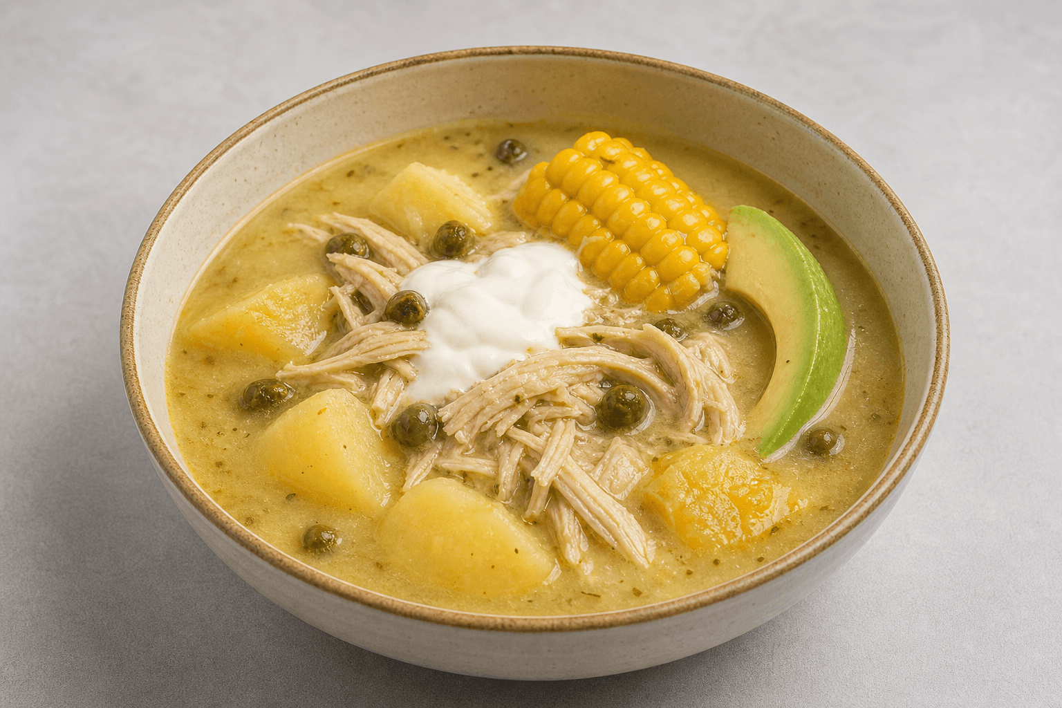 Photorealistic Ajiaco menu-main p02 food image by VDAMO