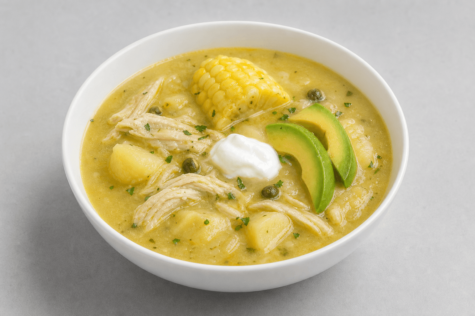 Photorealistic Ajiaco menu-main p03 food image by VDAMO