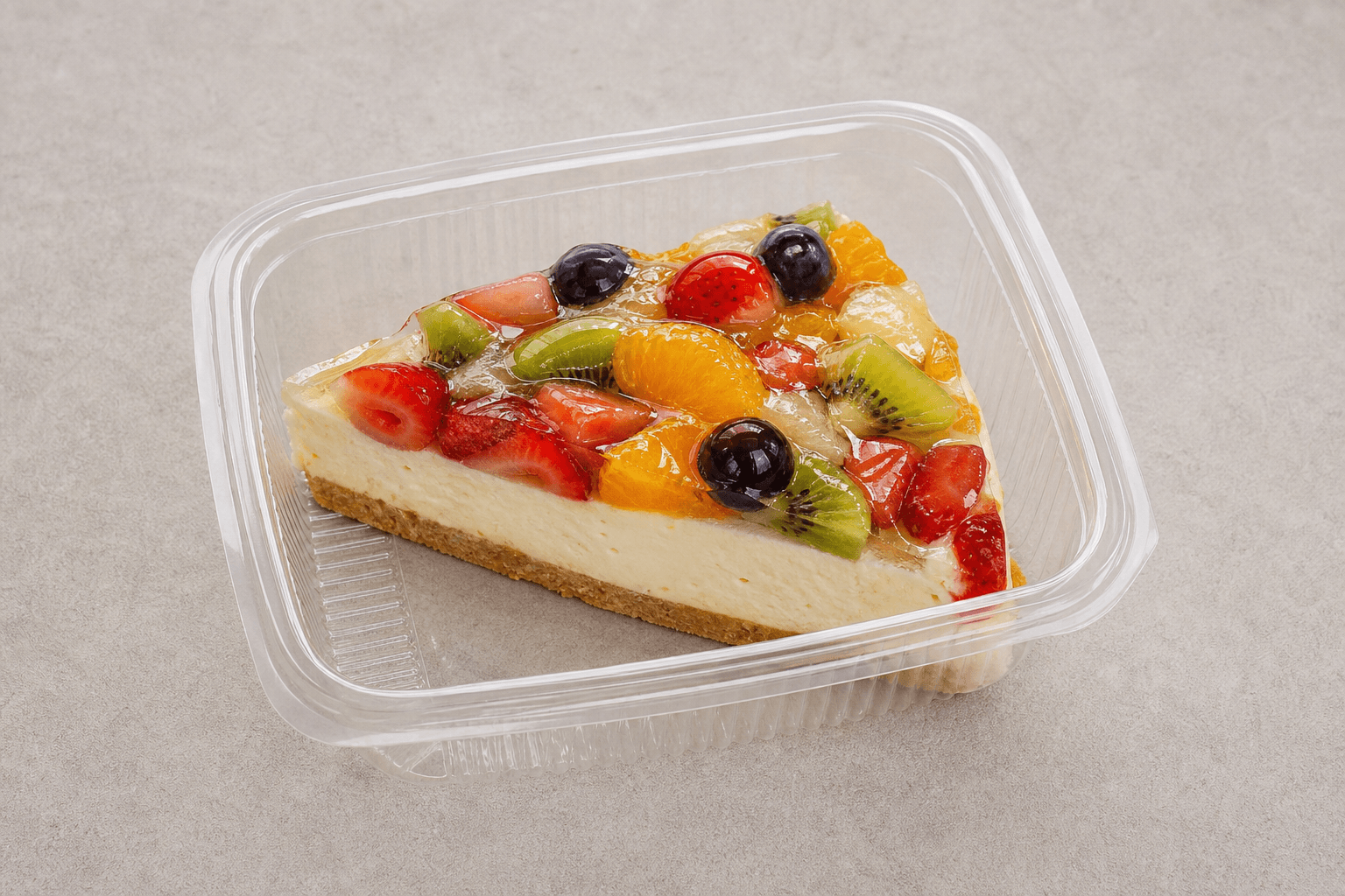 Photorealistic DE Fruit cheesecake slice dessert P07 food image by VDAMO
