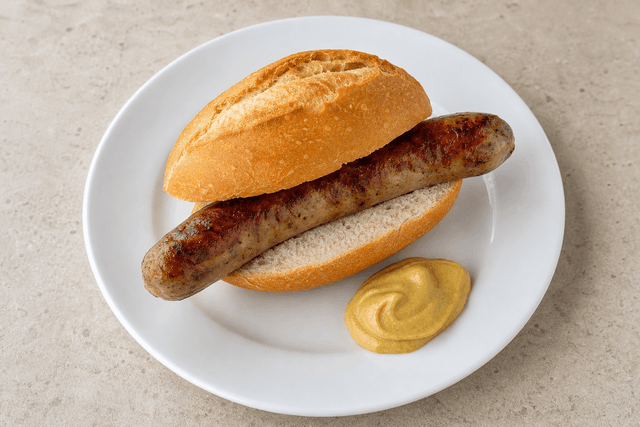 Photorealistic Bratwurst menu-main p01 food image by VDAMO