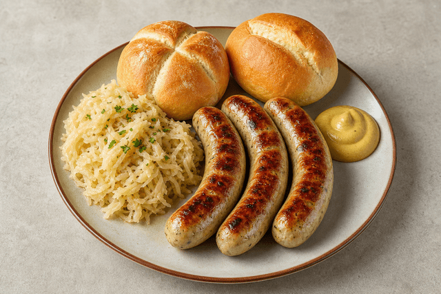 Photorealistic Bratwurst menu-main p10 food image by VDAMO