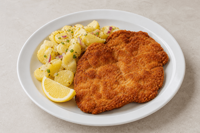 Photorealistic Schnitzel menu-main p04 food image by VDAMO