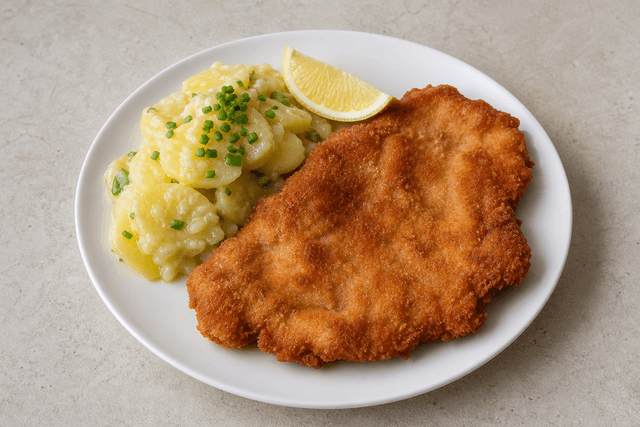 Photorealistic Schnitzel menu-main p09 food image by VDAMO