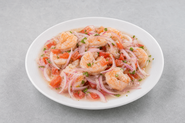 Photorealistic Ecuadorian shrimp ceviche menu-main p05 food image by VDAMO