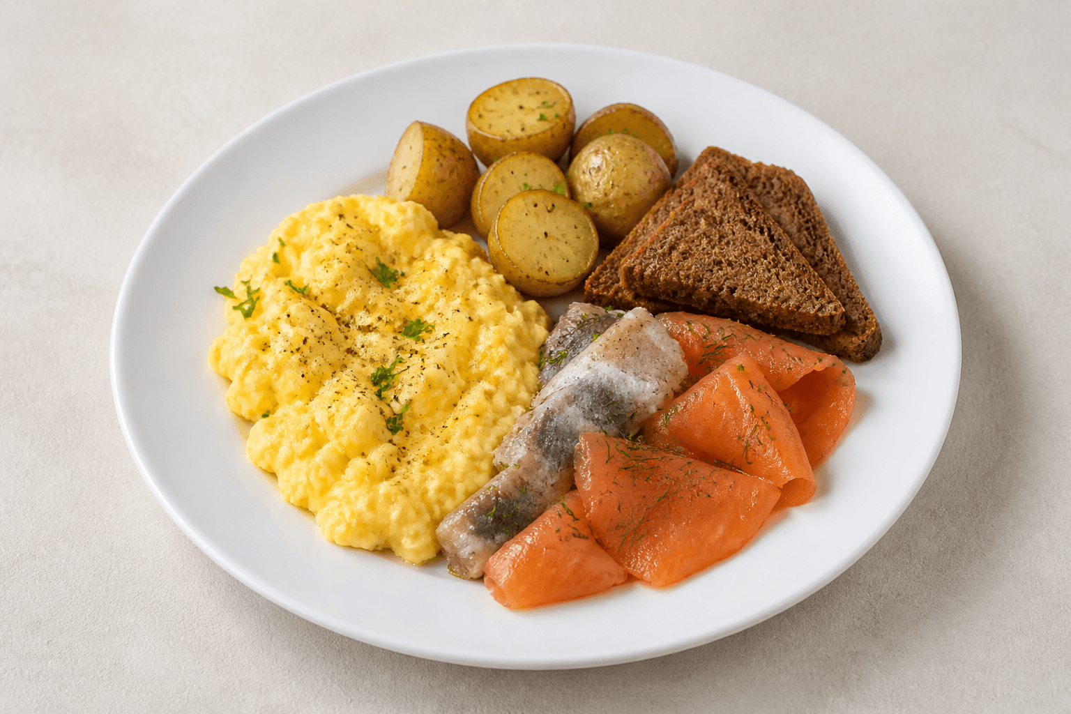 Photorealistic EE Breakfast egg plate cafe P01 food image by VDAMO