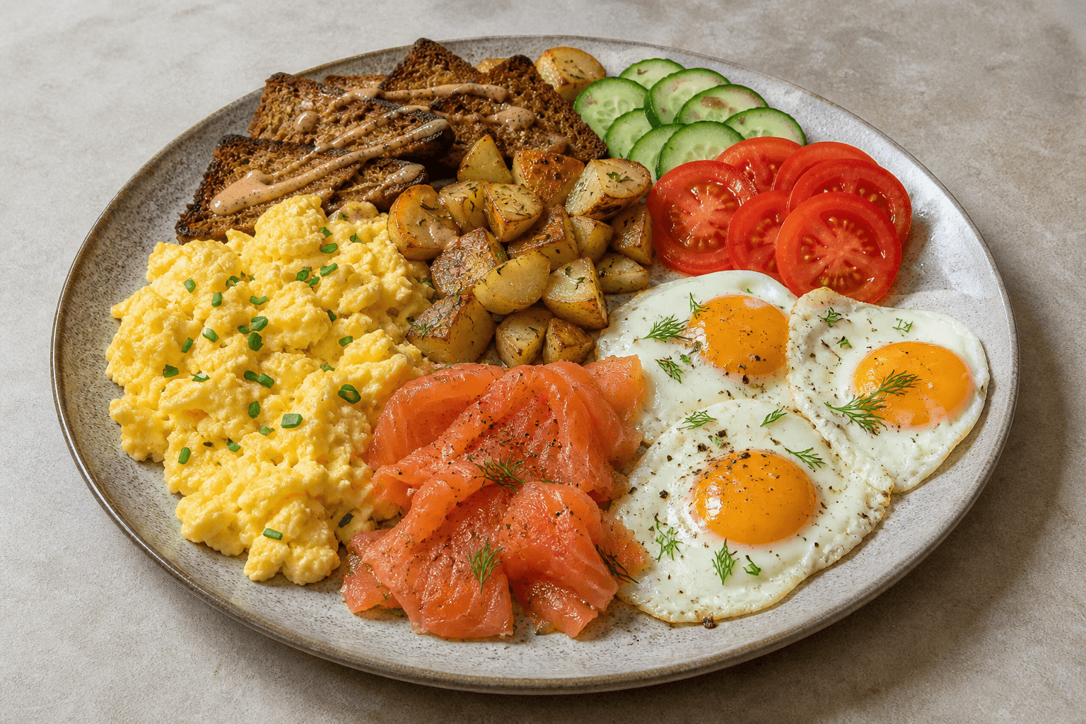 Photorealistic EE Breakfast egg plate cafe menu-main p10 food image by VDAMO