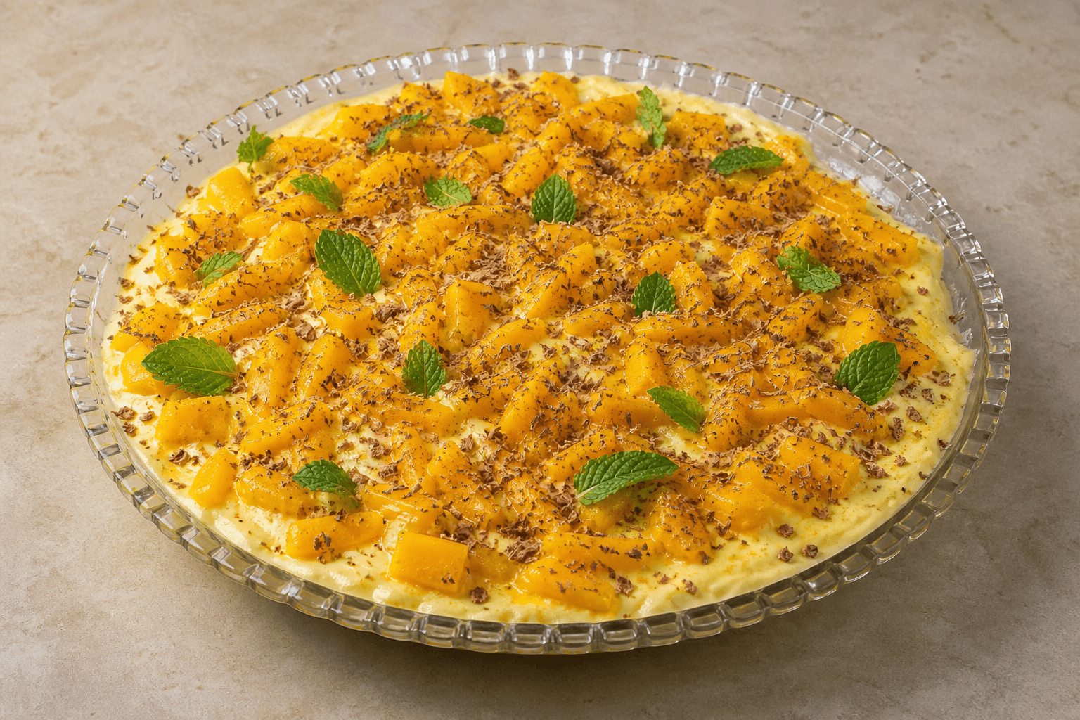 Photorealistic EE Mango pudding cup dessert P10 food image by VDAMO