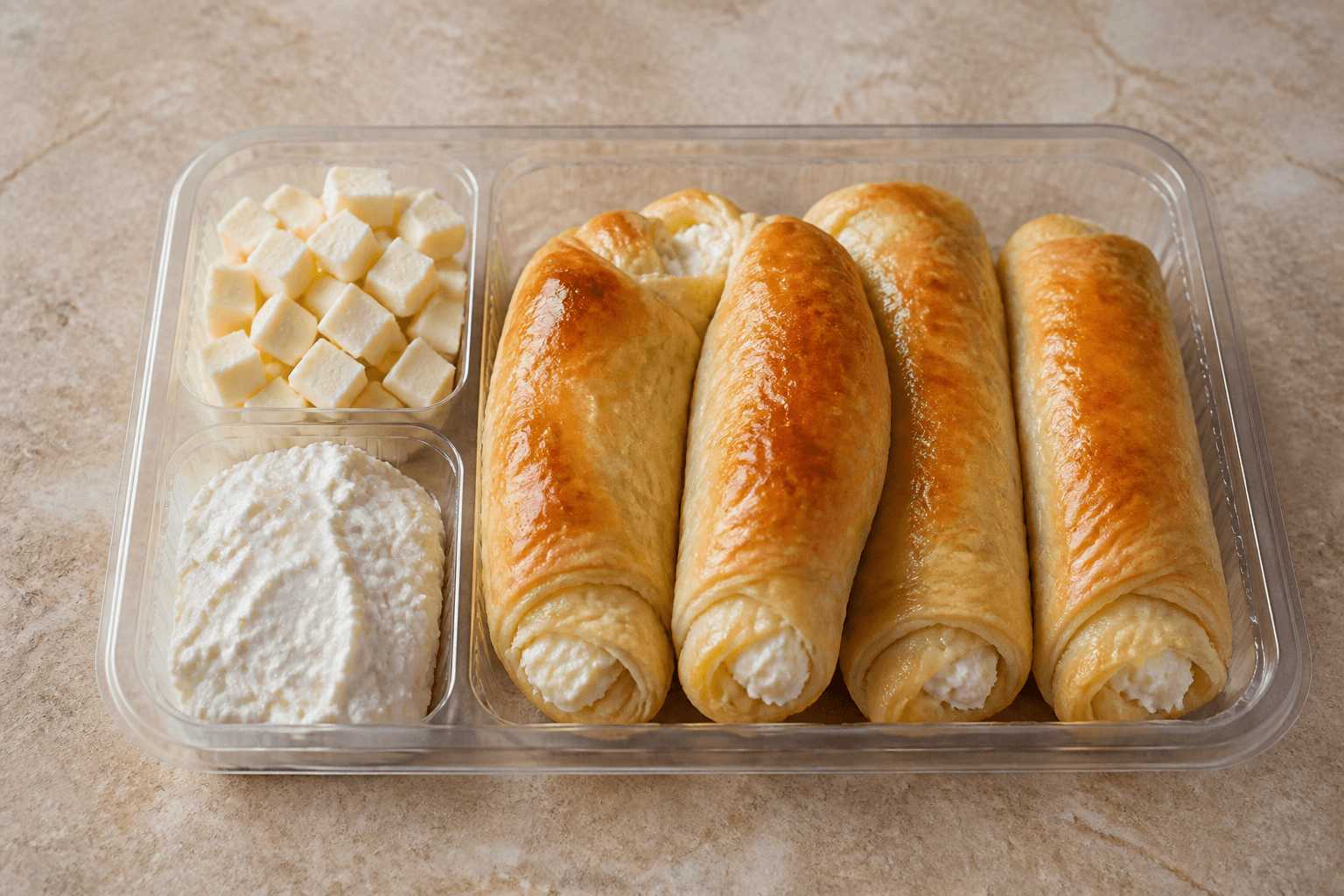 Photorealistic EG Cheese bread roll bakery P08 food image by VDAMO