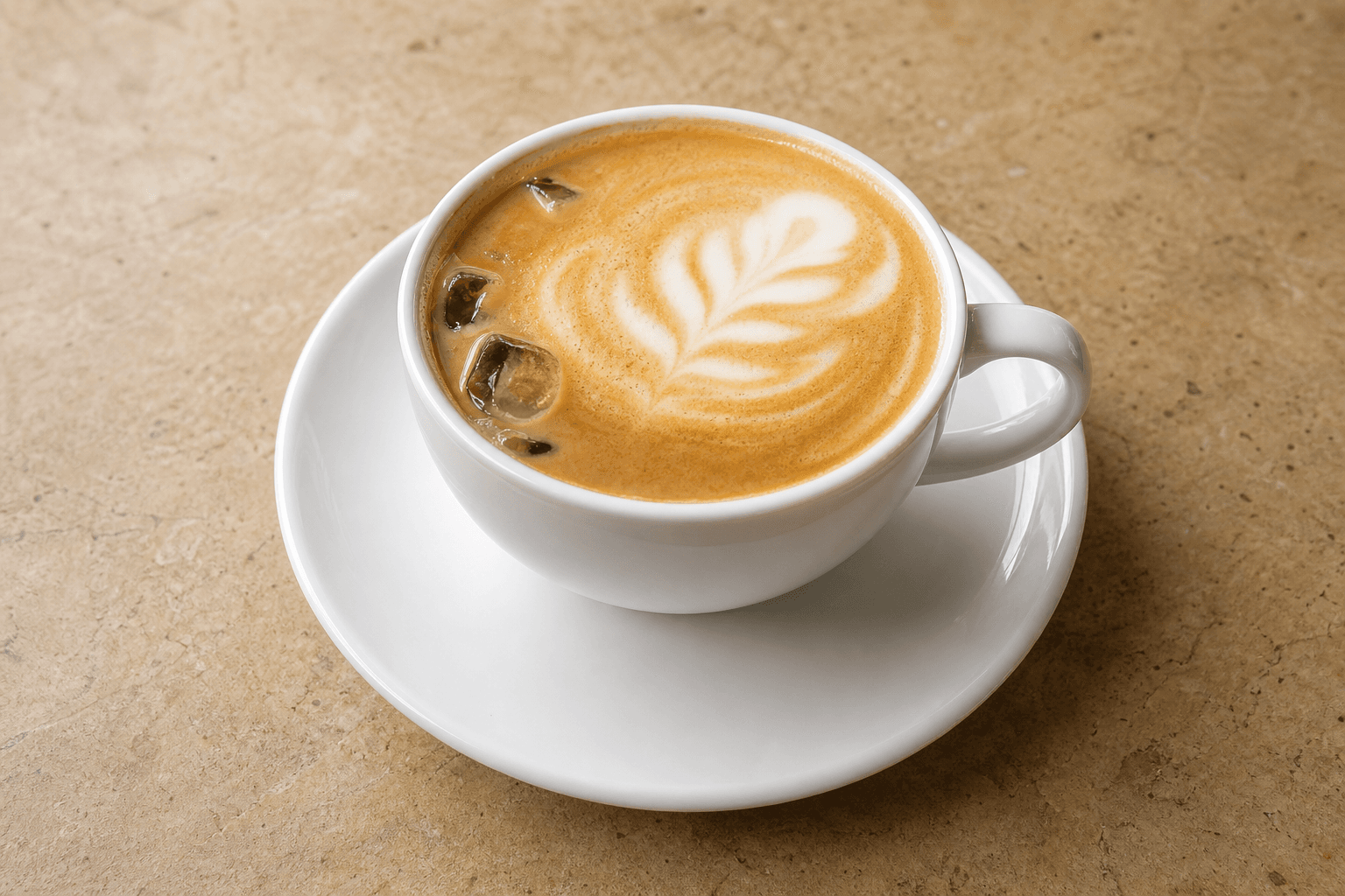 Photorealistic ES Flat white coffee coffee P01 food image by VDAMO