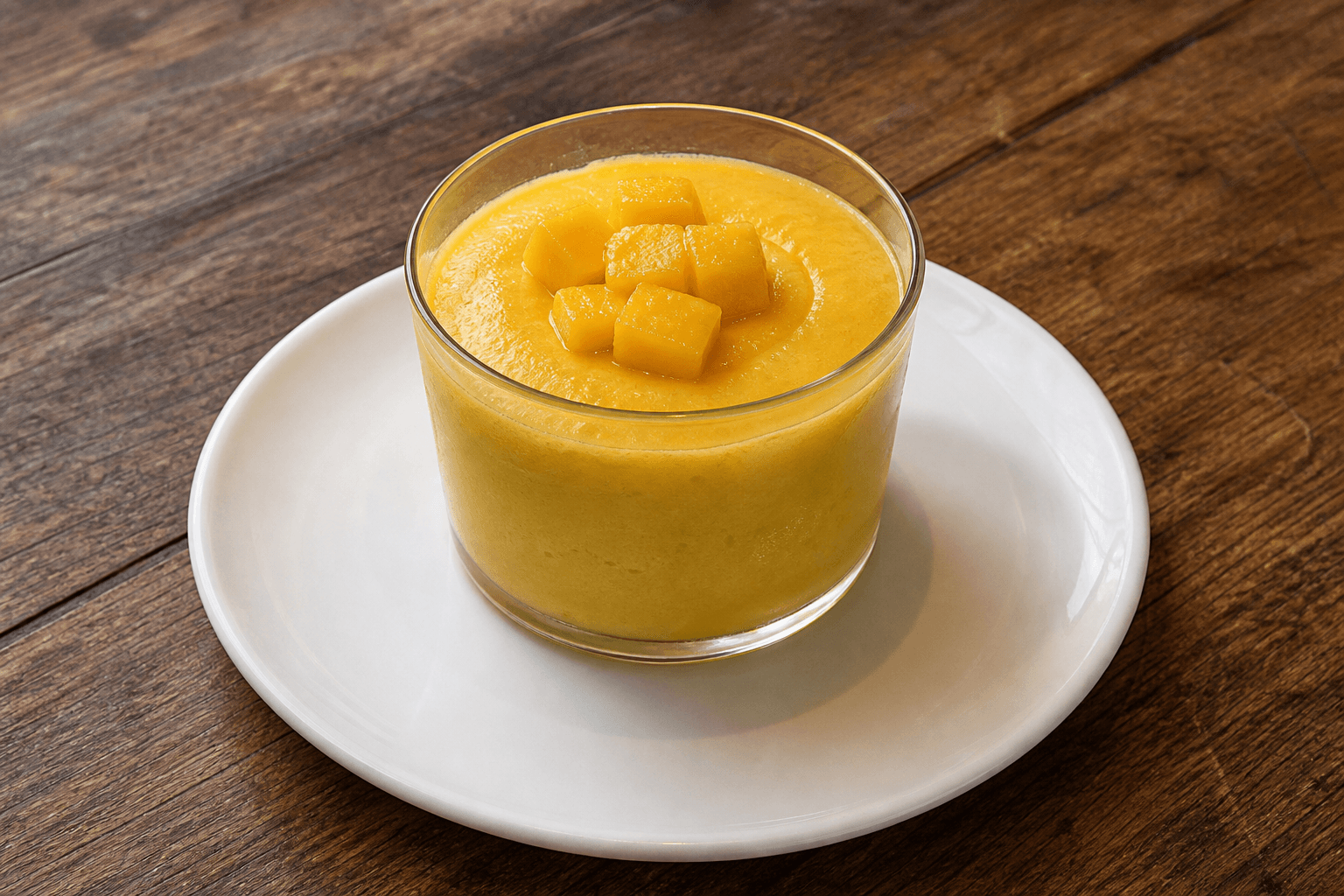 Photorealistic ES Mango pudding cup dessert P01 food image by VDAMO