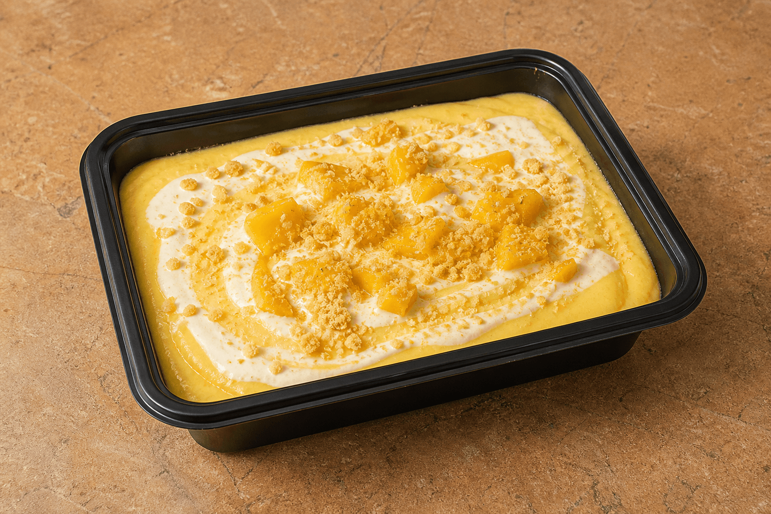 Photorealistic ES Mango pudding cup dessert menu-main p06 food image by VDAMO